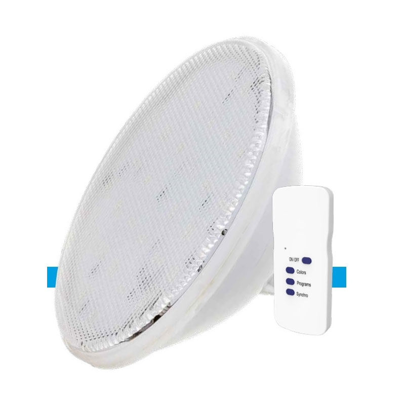 Żarówka LED, światło RGB, 12 V, 18 W, w komplecie pilot, podłączenie kabel 2-żyłowy